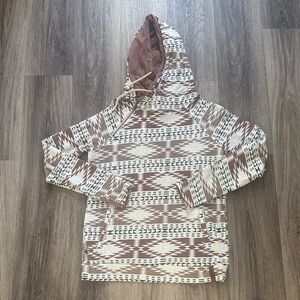 AMPERSAND AVE Earthy Tones Aztec Hoodie